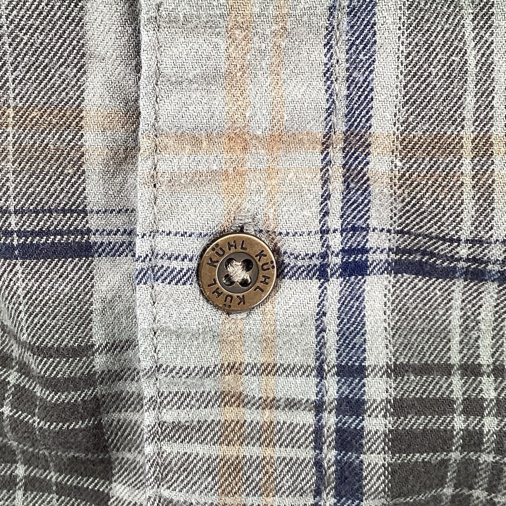 KUHL Long Sleeved Plaid Outdoor Casual Button Up Shirt Men's XL - Picture 5 of 11